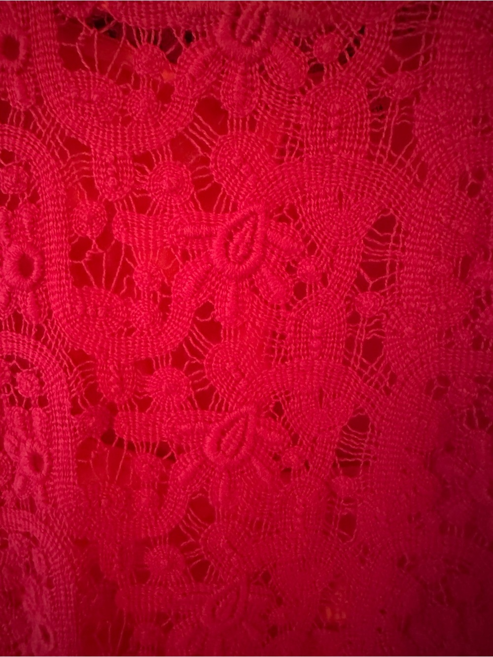 Elie Tahari Painted Lady Red Lace Sleeveless Mini Dress Size 10 - Picture 5 of 10
